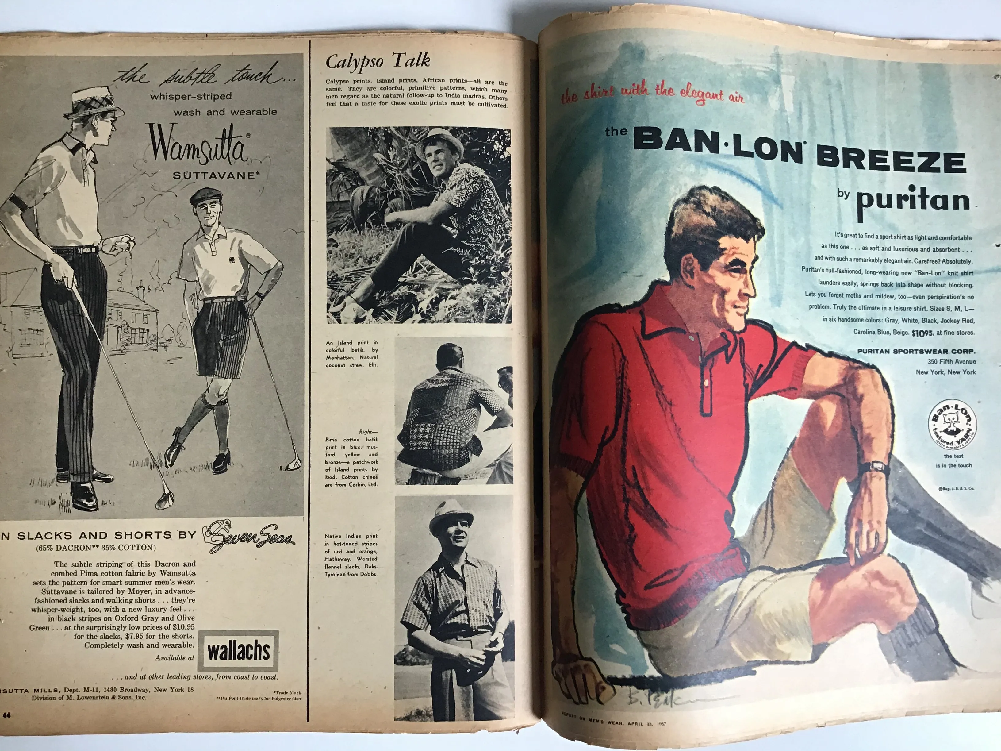 Report on Men's Wear April 28, 1957