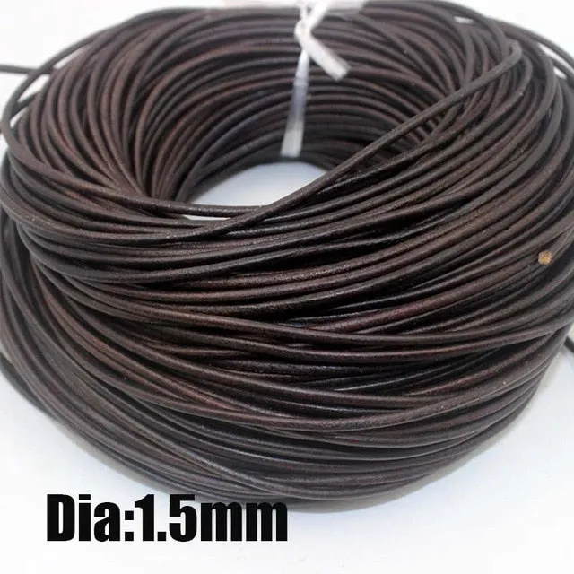 Retro High Quality Genuine Leather Cord 1.5-10mm