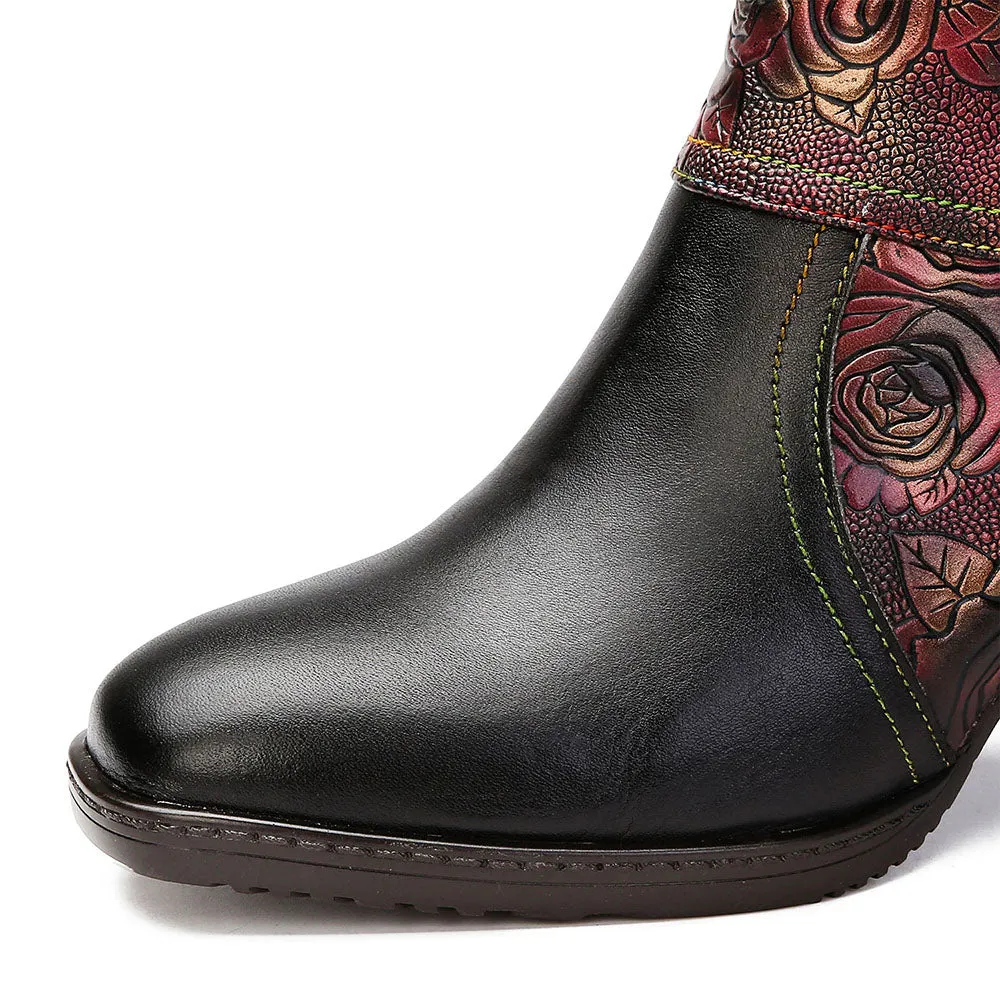 Retro Printed Hand-Made Boots