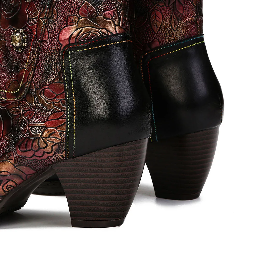 Retro Printed Hand-Made Boots