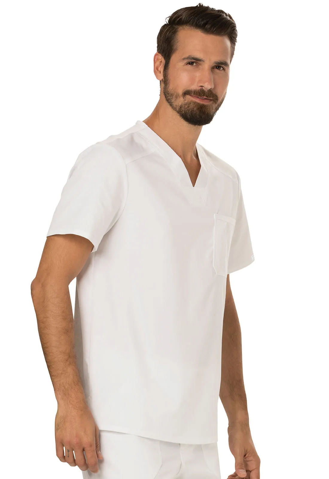 Revolution WW690 Men's Tuckable V-Neck Top White