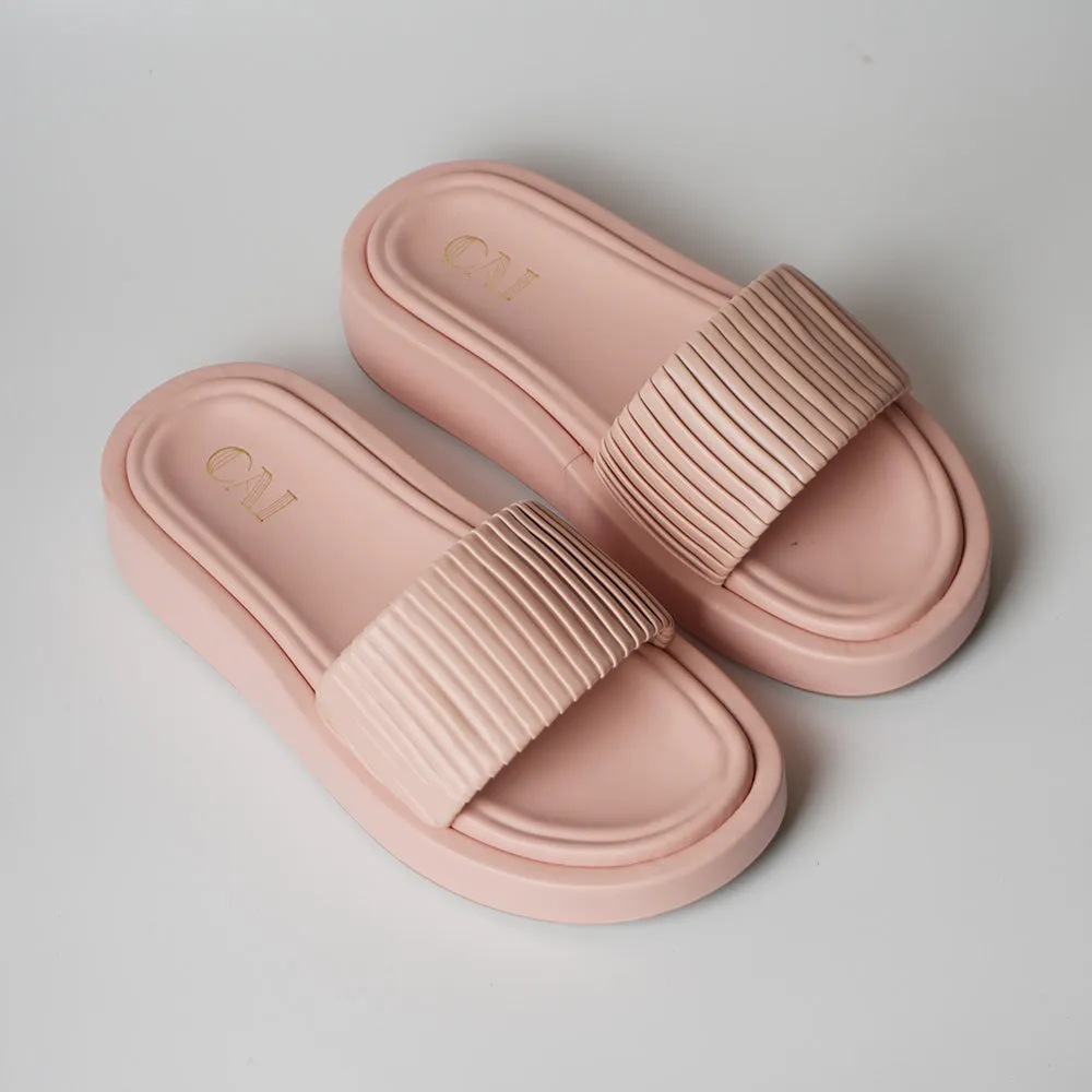 Ribbed Pink Flatform