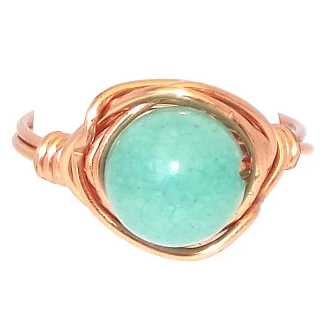 Ring, Size 5 - Amazonite & Copper