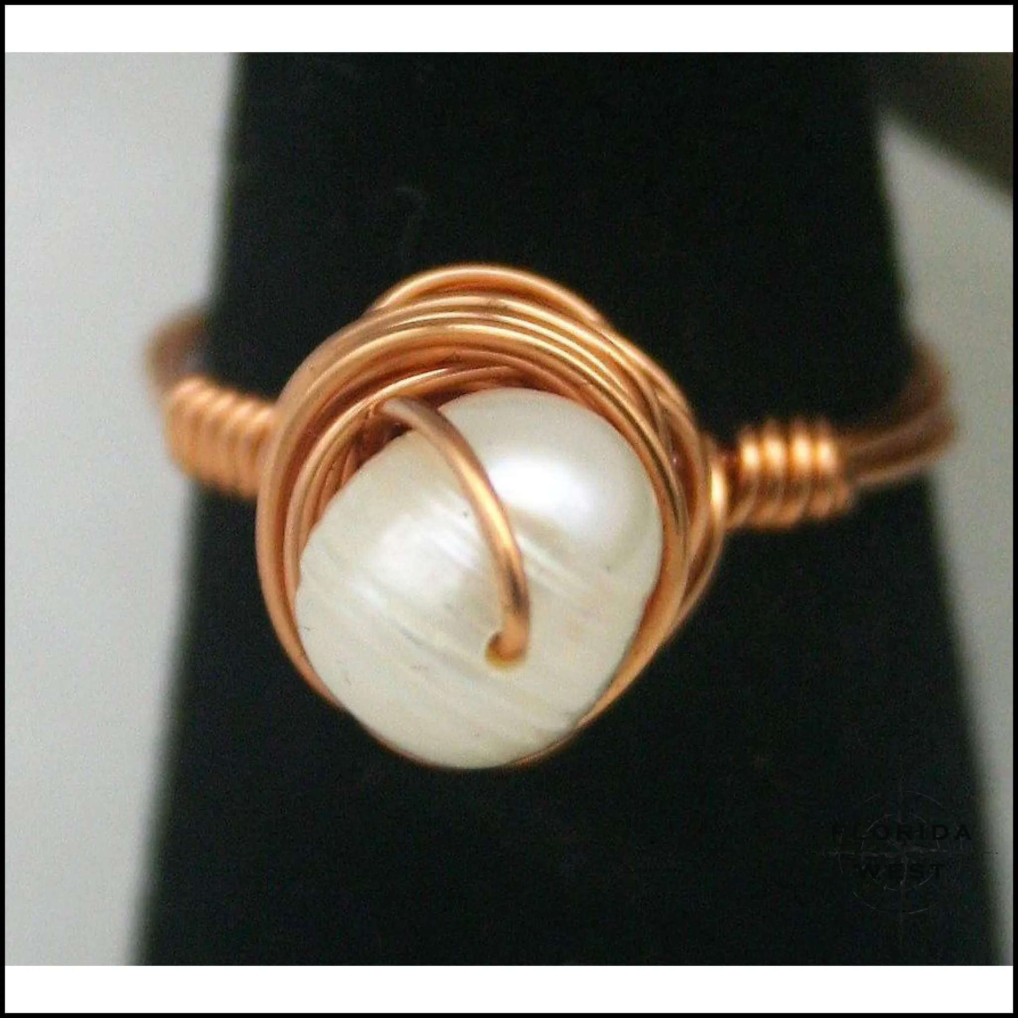 Ring, Size 5.75 - Pearl & Copper