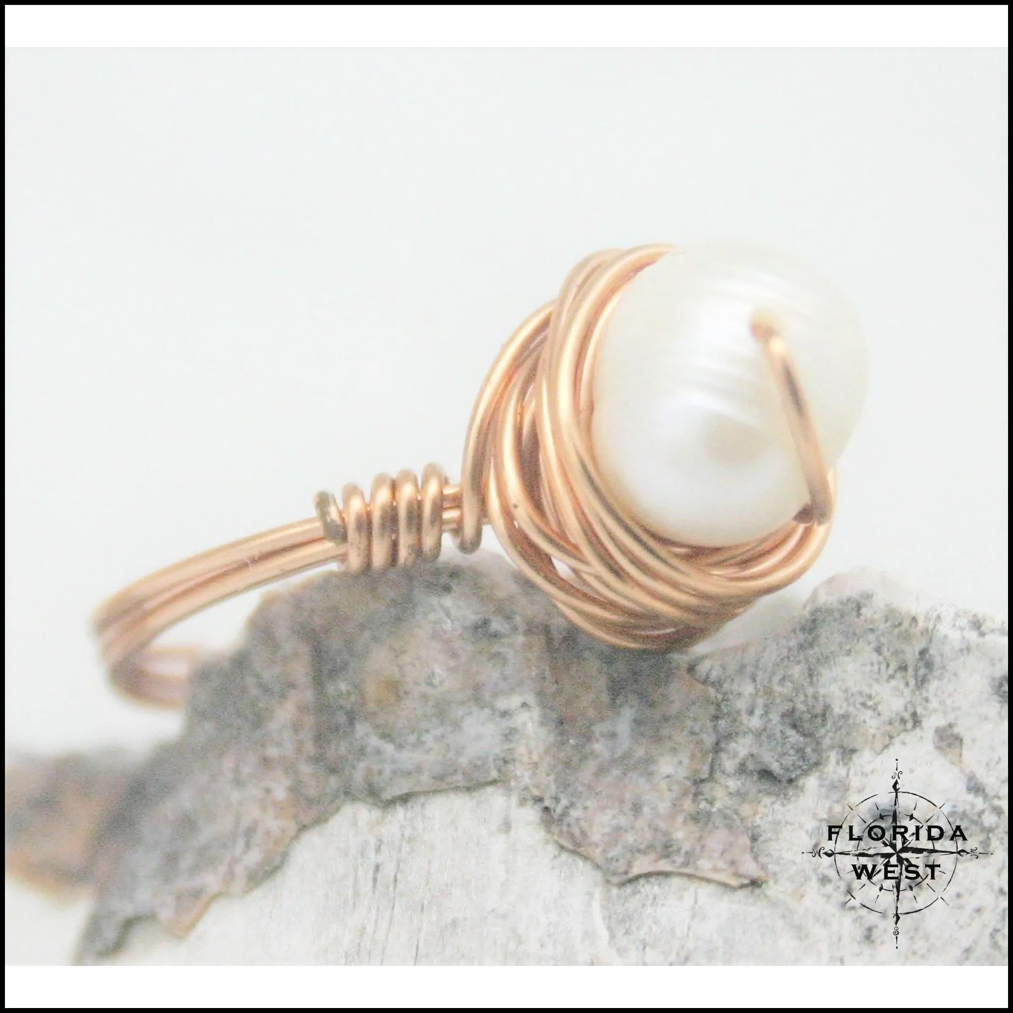 Ring, Size 5.75 - Pearl & Copper