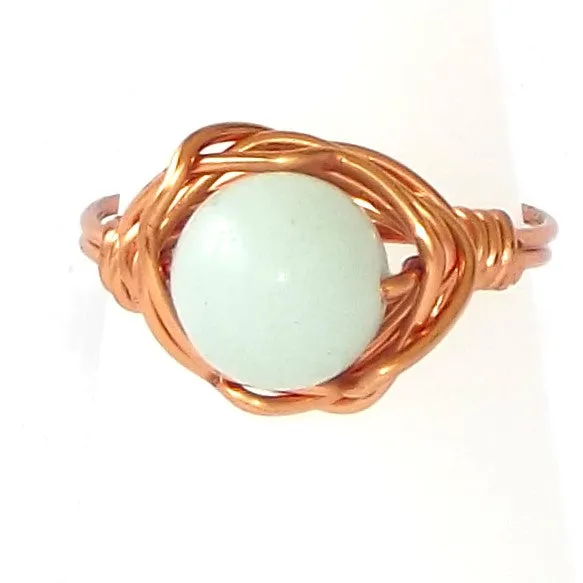 Ring, Size 6.25 - Amazonite & Copper