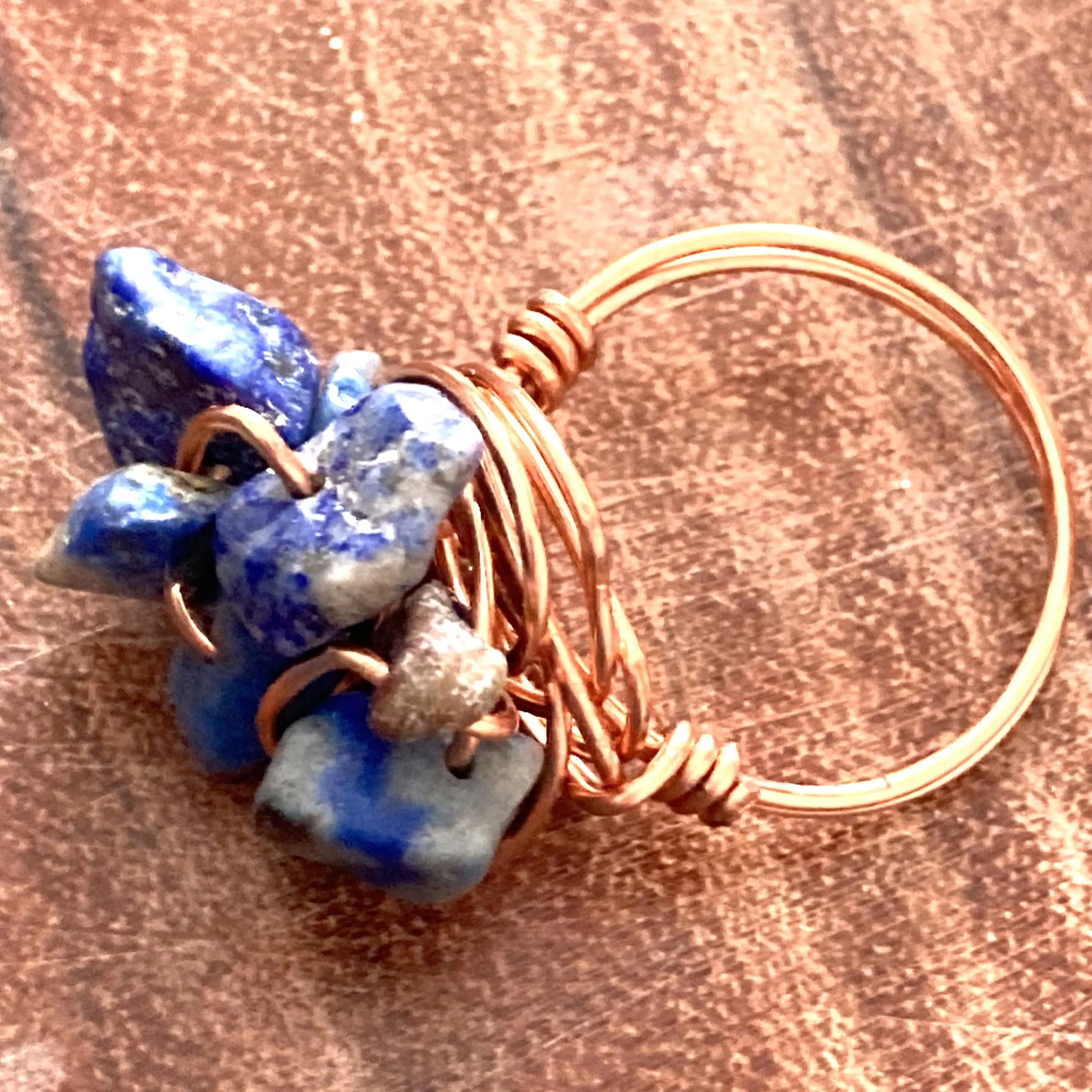 Ring, Size 6.25 - Sodalite & Copper