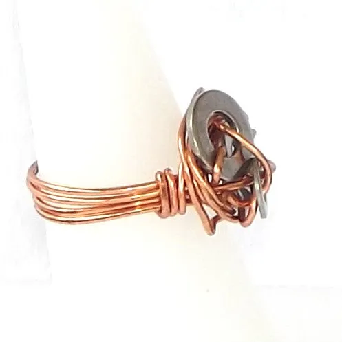 Ring, Size 6.5 - Stainless Steel & Copper
