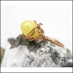 Ring, Size 6.5 - Stone & Copper