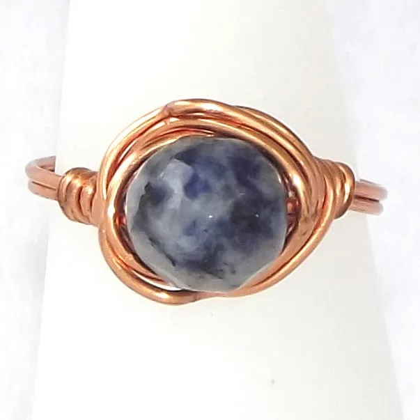 Ring, Size 6.75 - Sodalite & Copper