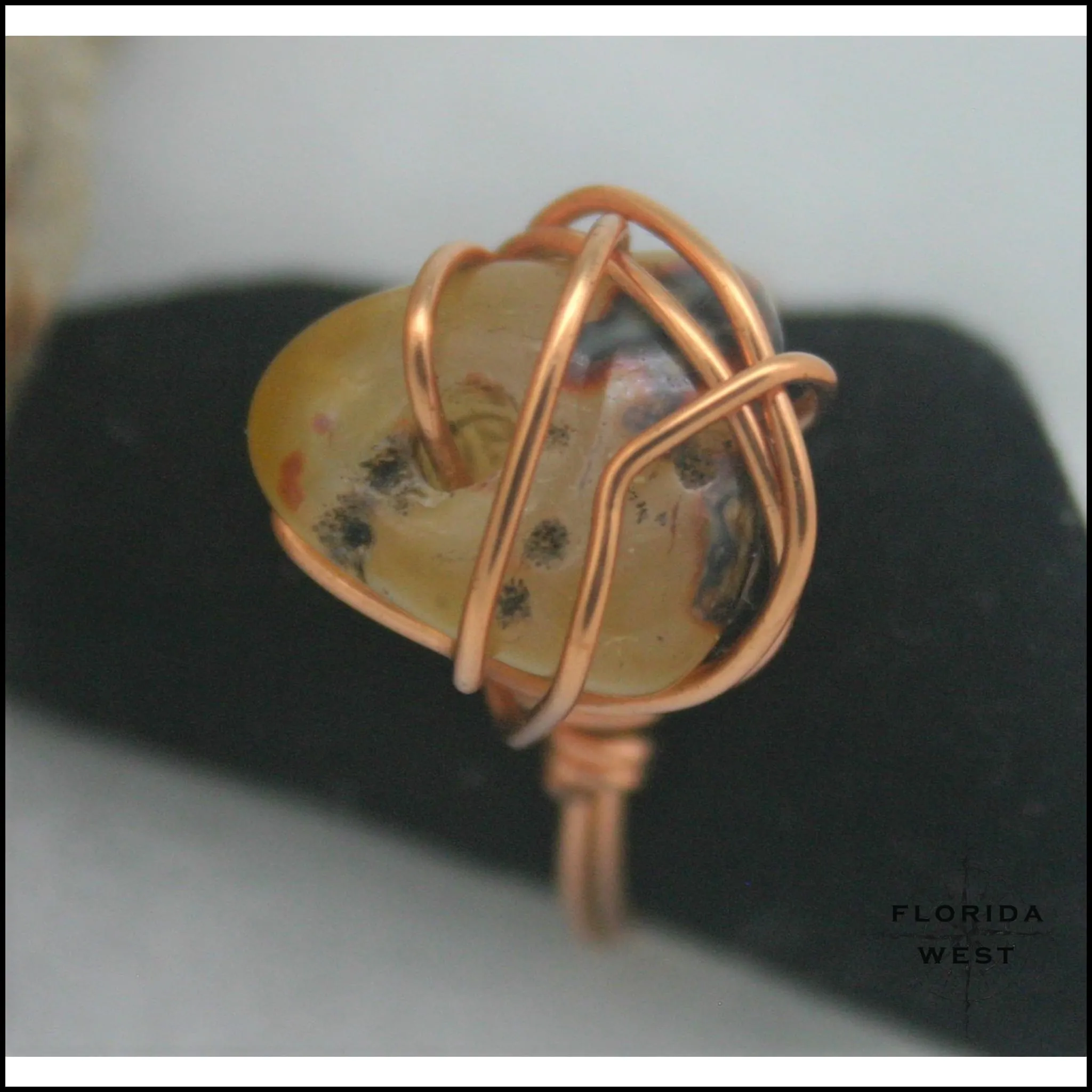 Ring, Size 7.5 - Amber & Copper