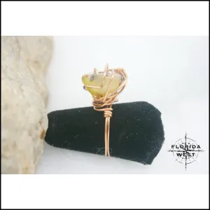 Ring, Size 7.5 - Amber & Copper
