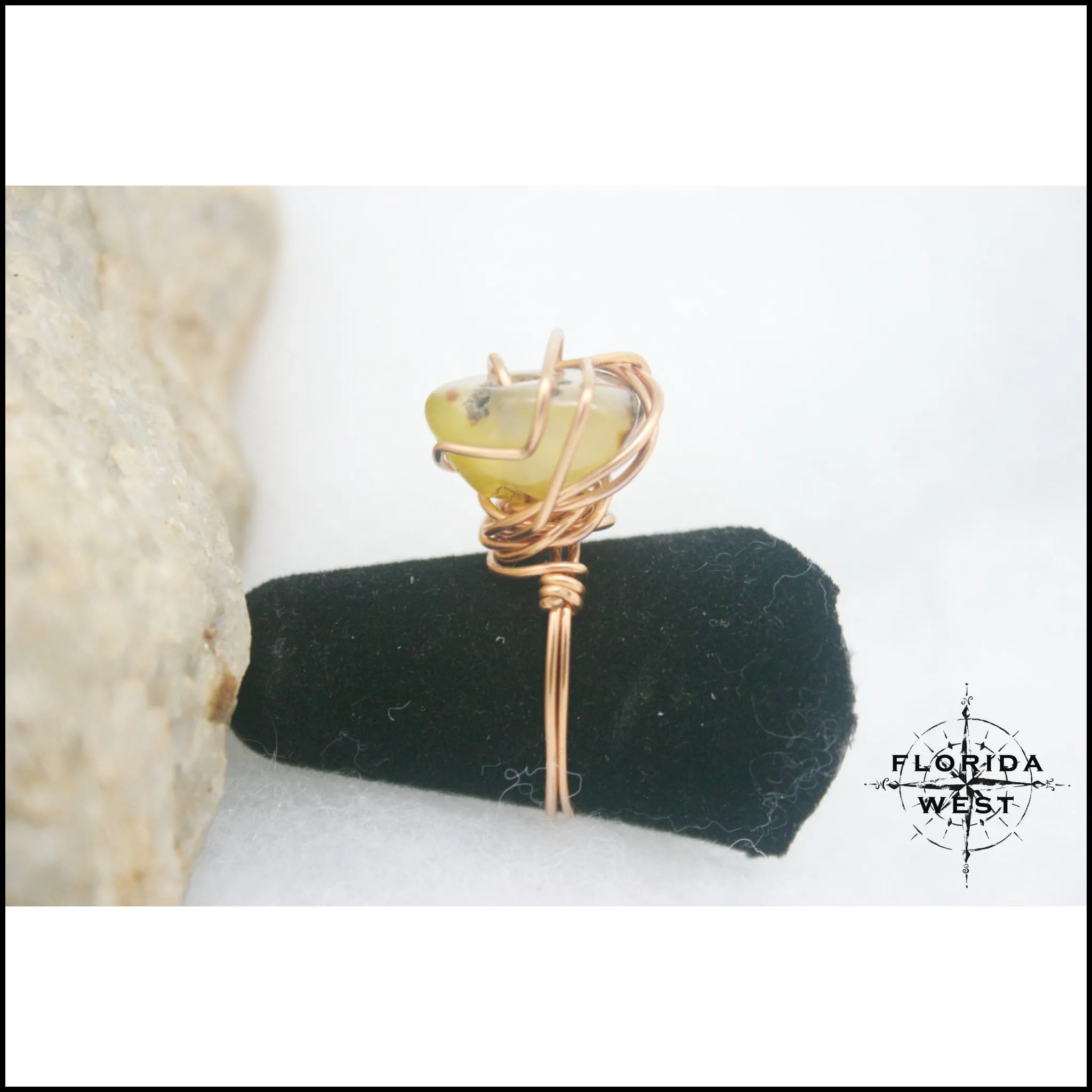 Ring, Size 7.5 - Amber & Copper