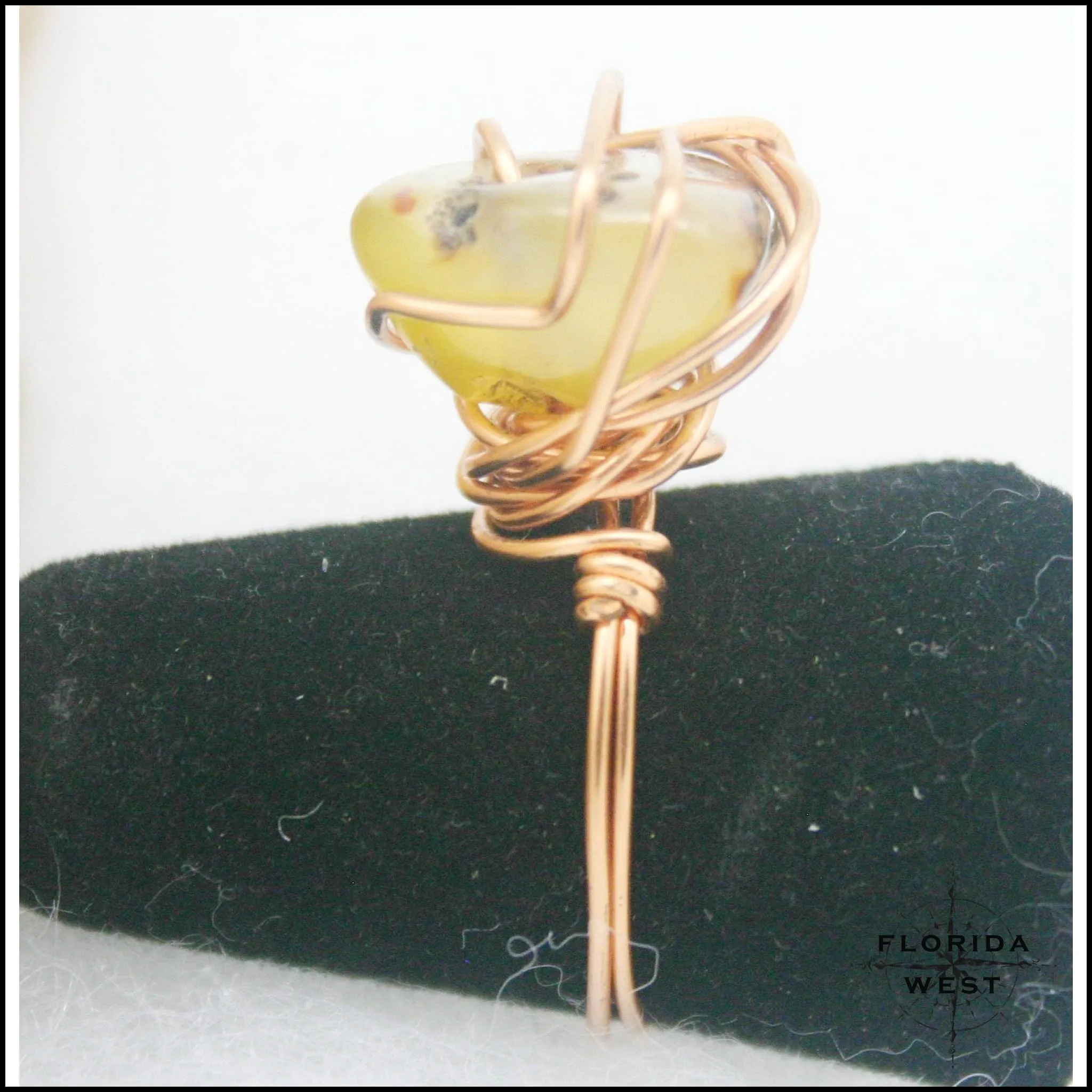 Ring, Size 7.5 - Amber & Copper