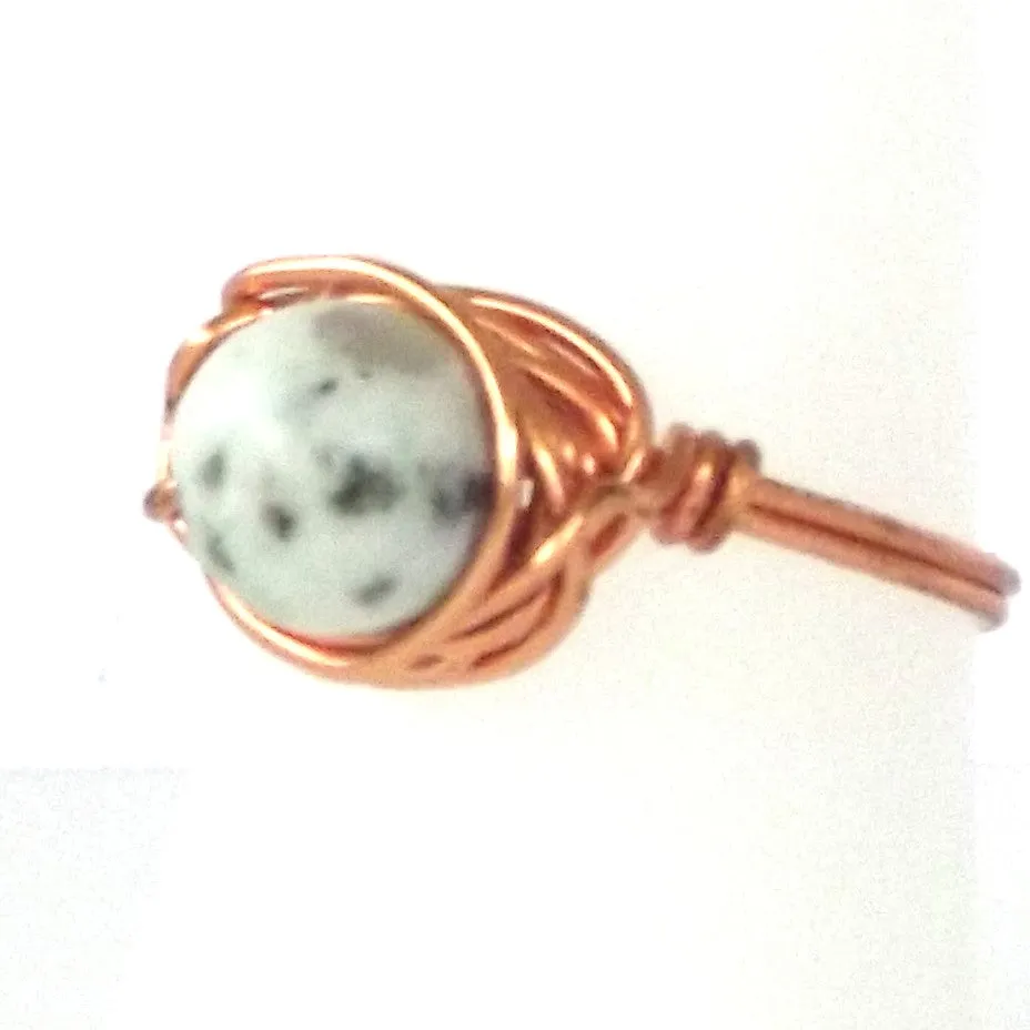 Ring, Size 8.5 - Leopard Jasper & Copper