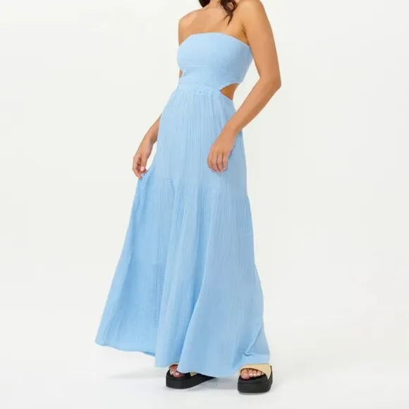 Rip Curl Premium Surf Maxi Dress Mid Blue Size Medium New NWT