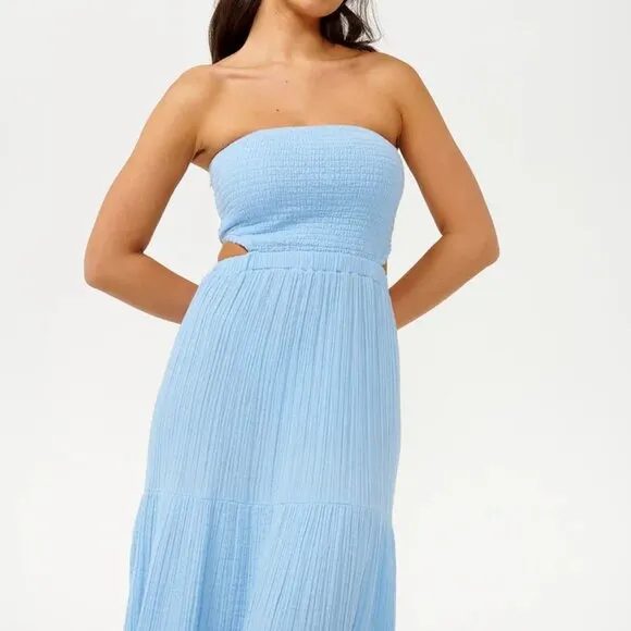 Rip Curl Premium Surf Maxi Dress Mid Blue Size Medium New NWT