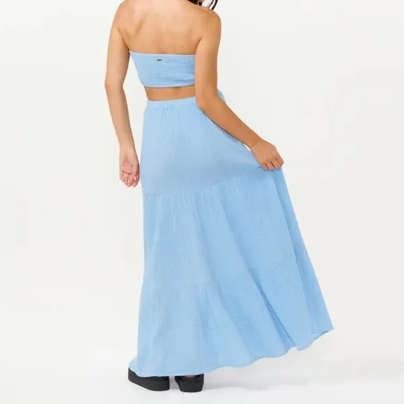 Rip Curl Premium Surf Maxi Dress Mid Blue Size Medium New NWT