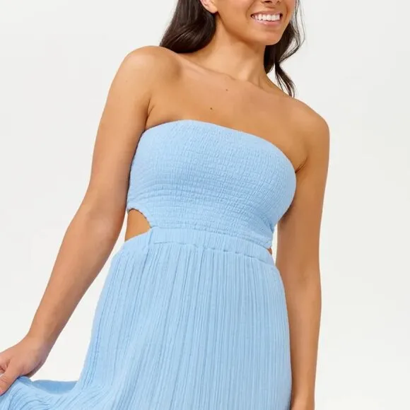 Rip Curl Premium Surf Maxi Dress Mid Blue Size Medium New NWT