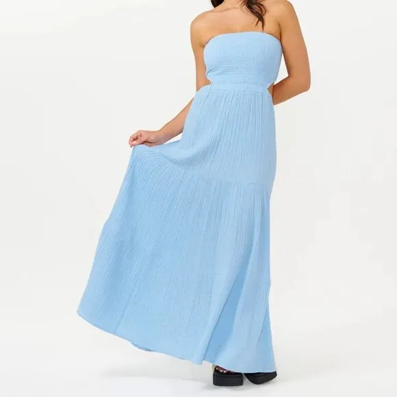 Rip Curl Premium Surf Maxi Dress Mid Blue Size Medium New NWT