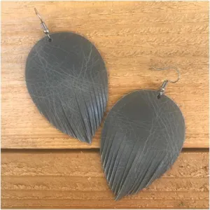 Riviera Genuine Leather Fringe Earrings -- 4 Colors!