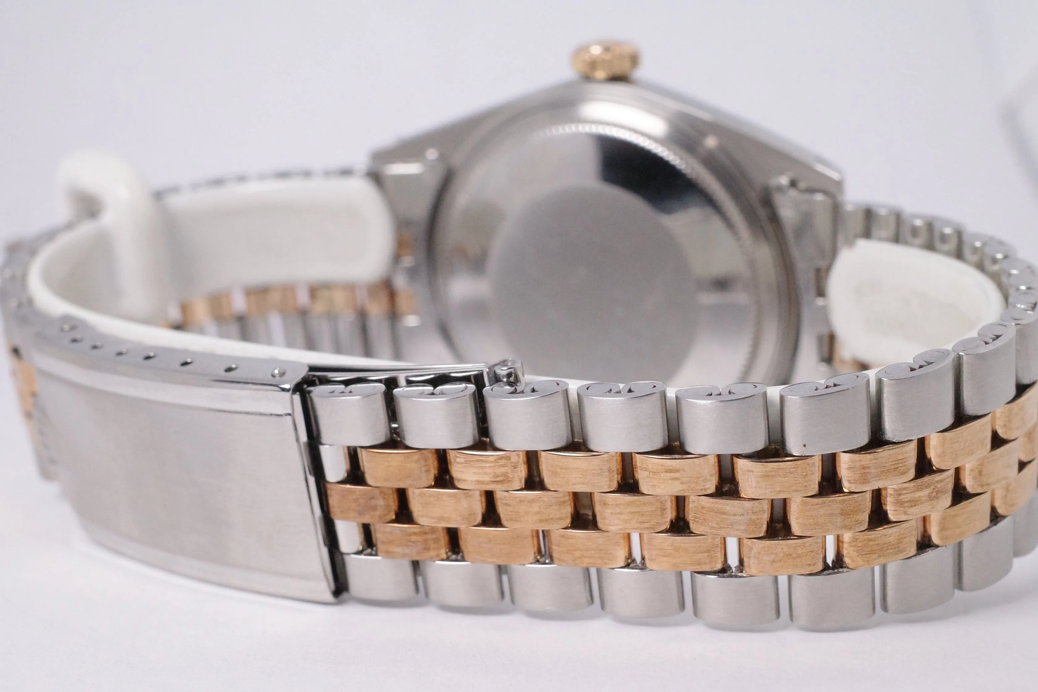 ROLEX 1970 VINTAGE TWO TONE STEEL & PINK GOLD DATEJUST PINK ROSE TONE DIAL 1601 JUBILEE BRACELET $6,500