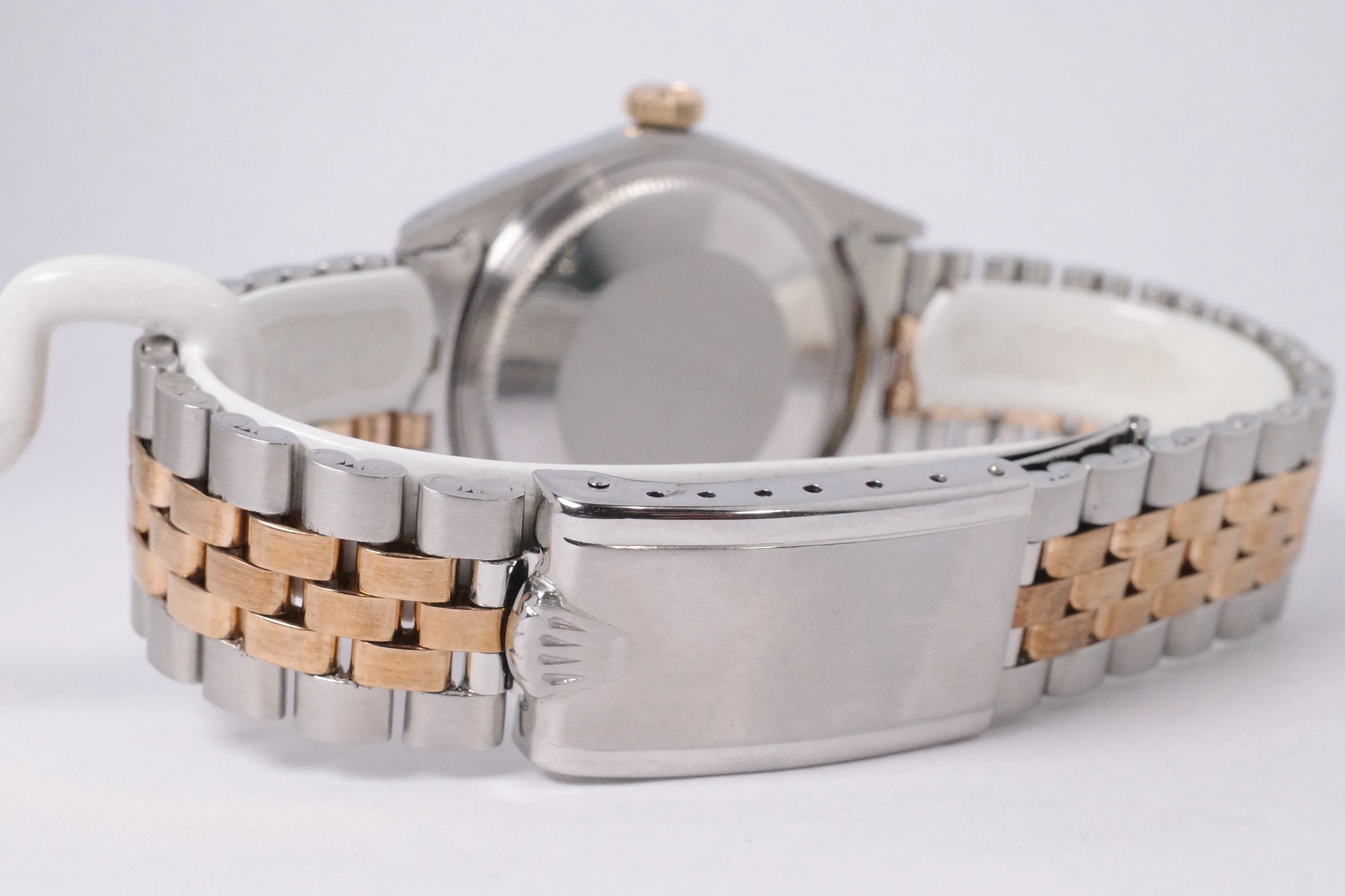 ROLEX 1970 VINTAGE TWO TONE STEEL & PINK GOLD DATEJUST PINK ROSE TONE DIAL 1601 JUBILEE BRACELET $6,500
