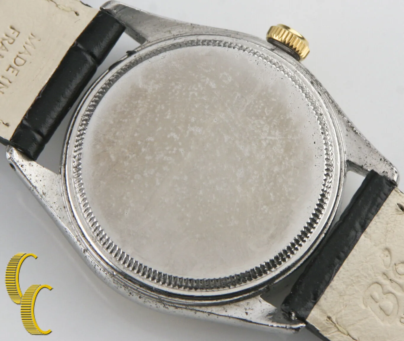 Rolex Oyster Precision 5059 Men's Vintage Two-Tone Watch w/ Patina Dial