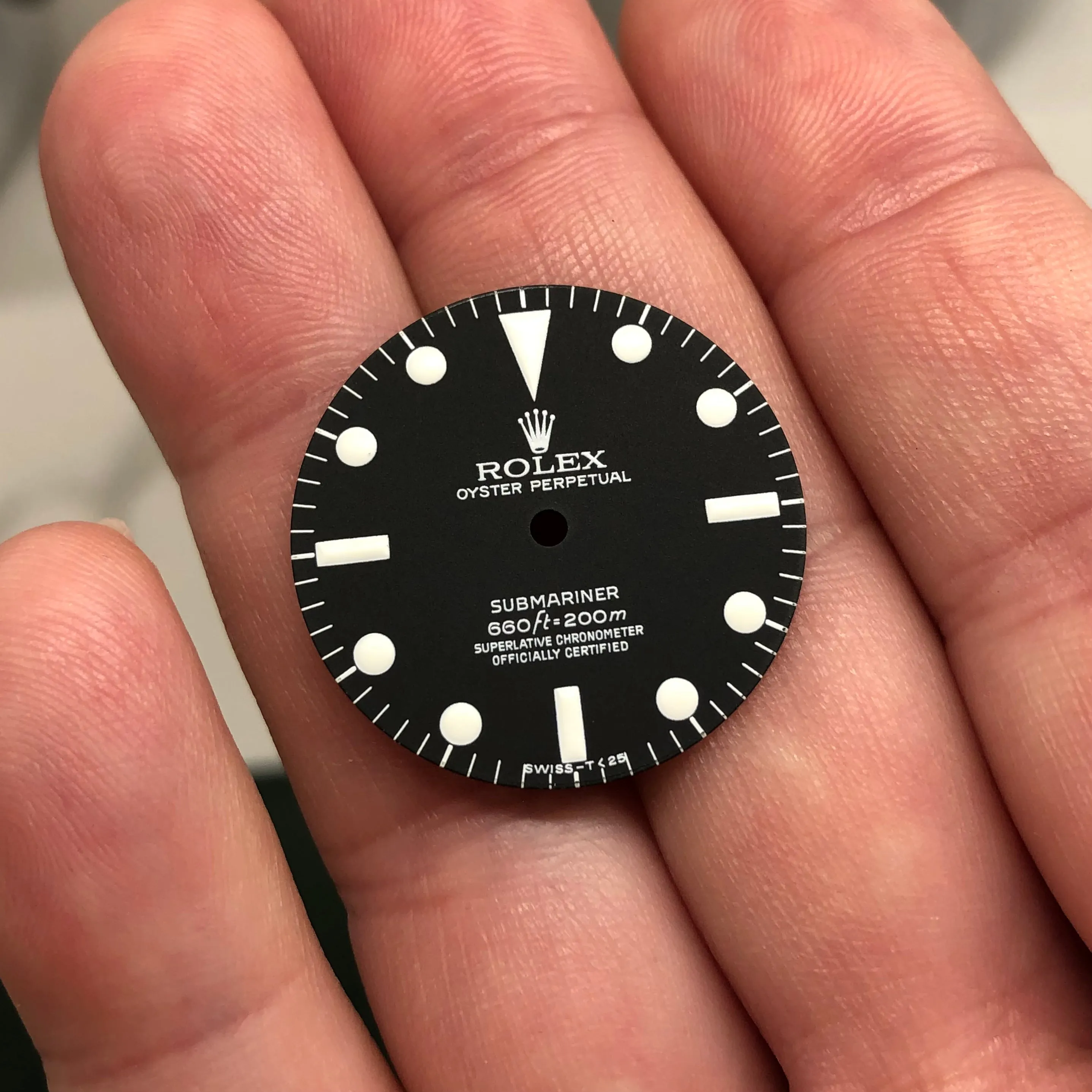 Rolex Submariner 5512 4 Line Matte Luminova Service Dial