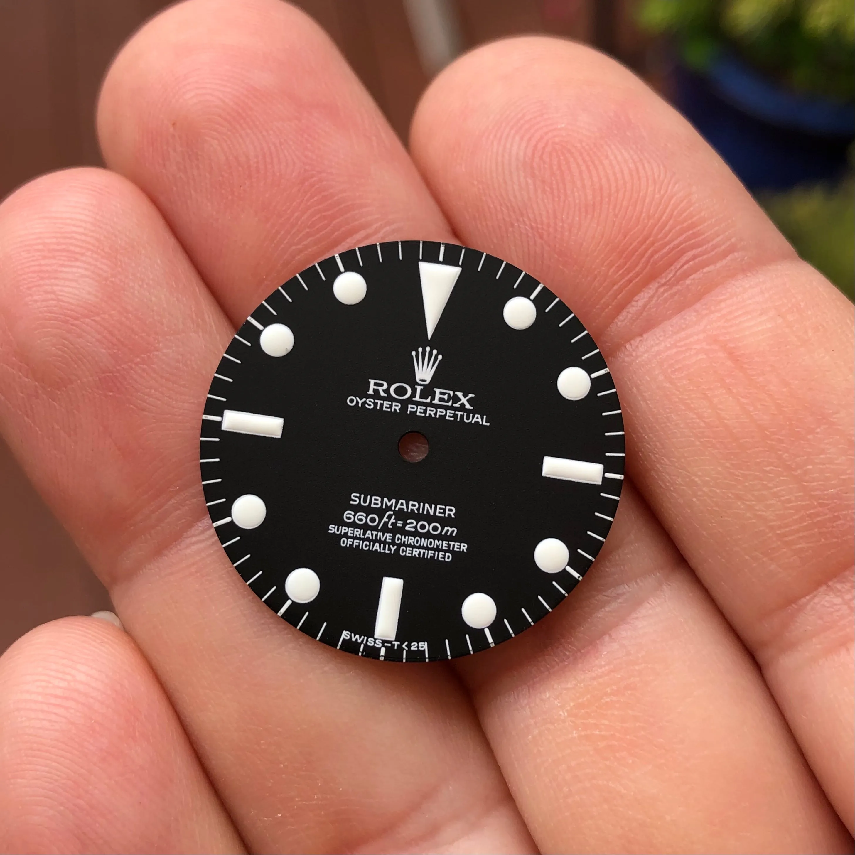 Rolex Submariner 5512 4 Line Matte Luminova Service Dial