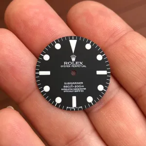 Rolex Submariner 5512 4 Line Matte Luminova Service Dial