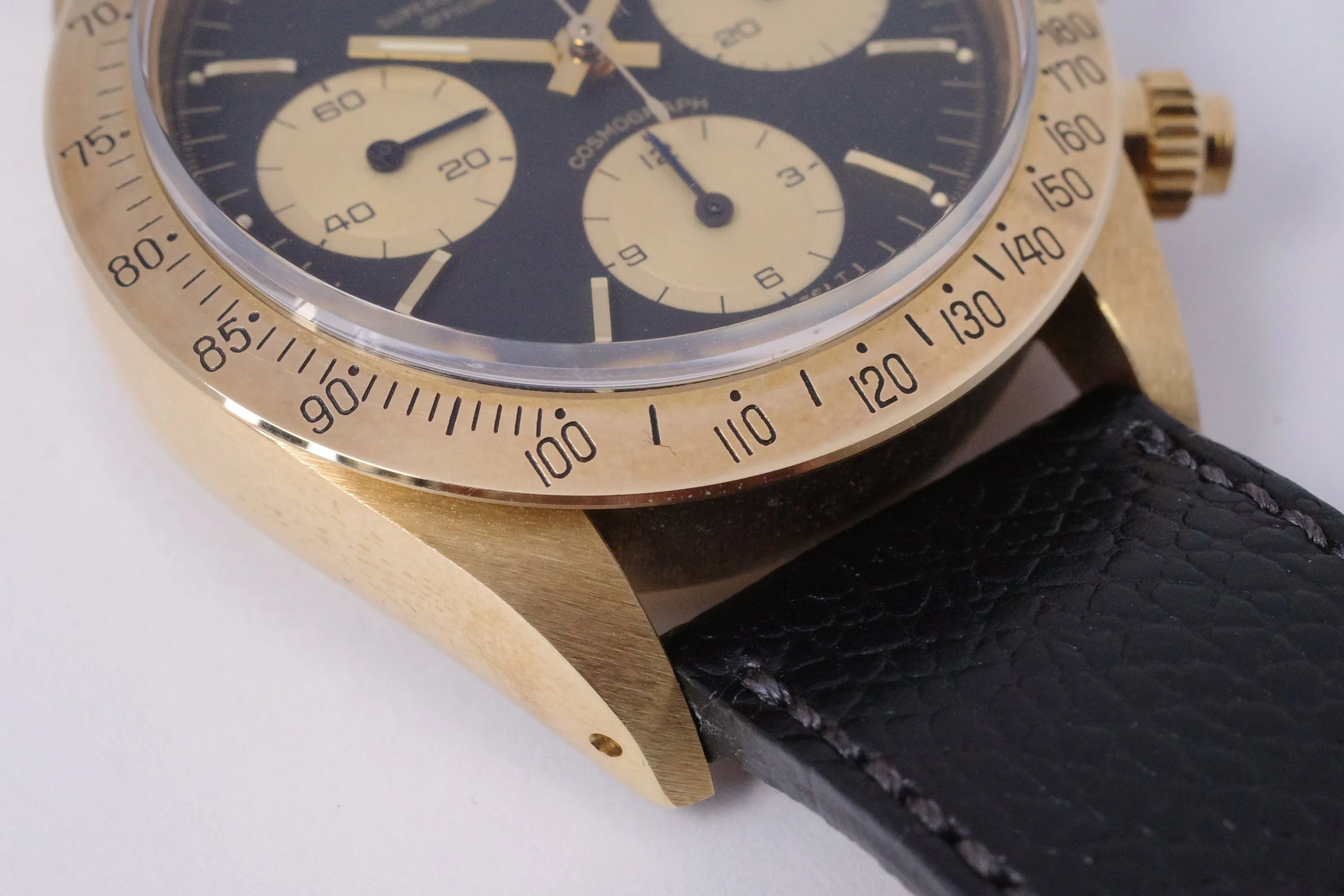 ROLEX VINTAGE YELLOW GOLD COSMOGRAPH DAYTONA 6265 BLACK NOS CONDITION BOX & PAPERS