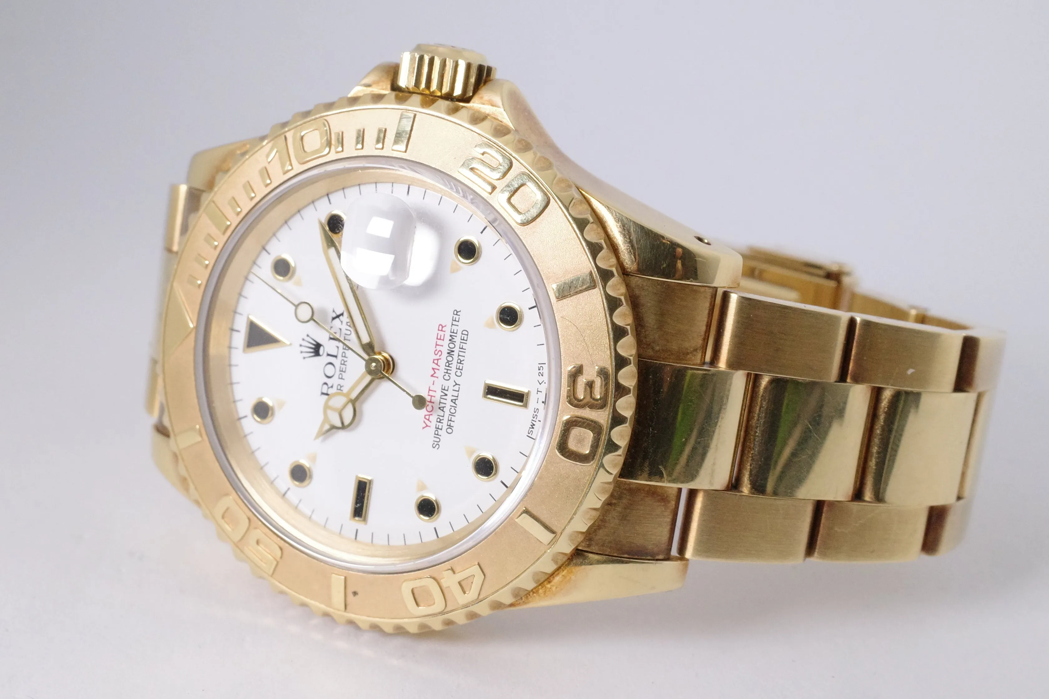 ROLEX YELLOW GOLD YACHTMASTER MK1 16628 WATCH ONLY $19,975