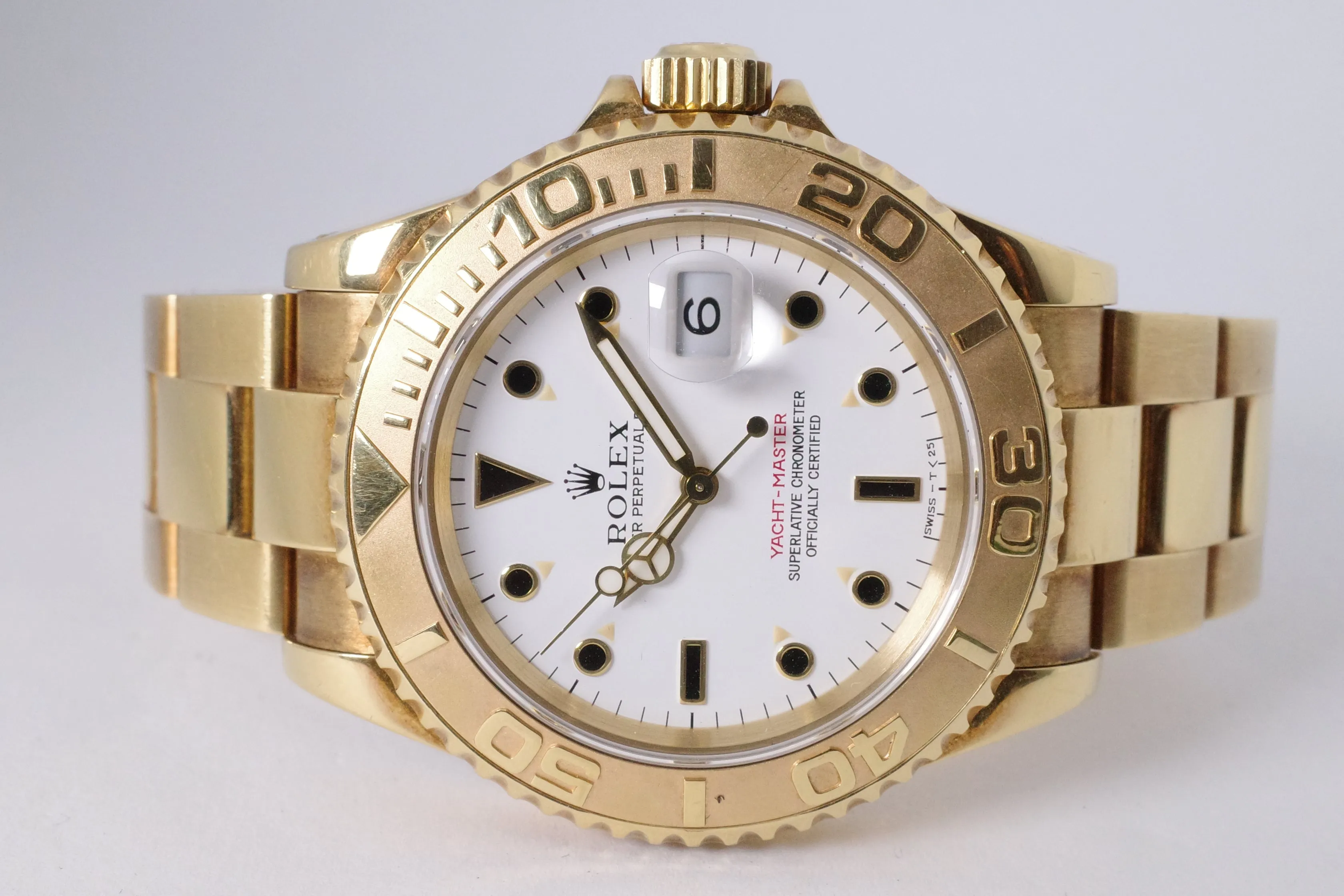 ROLEX YELLOW GOLD YACHTMASTER MK1 16628 WATCH ONLY $19,975