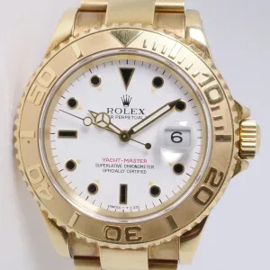 ROLEX YELLOW GOLD YACHTMASTER MK1 16628 WATCH ONLY $19,975