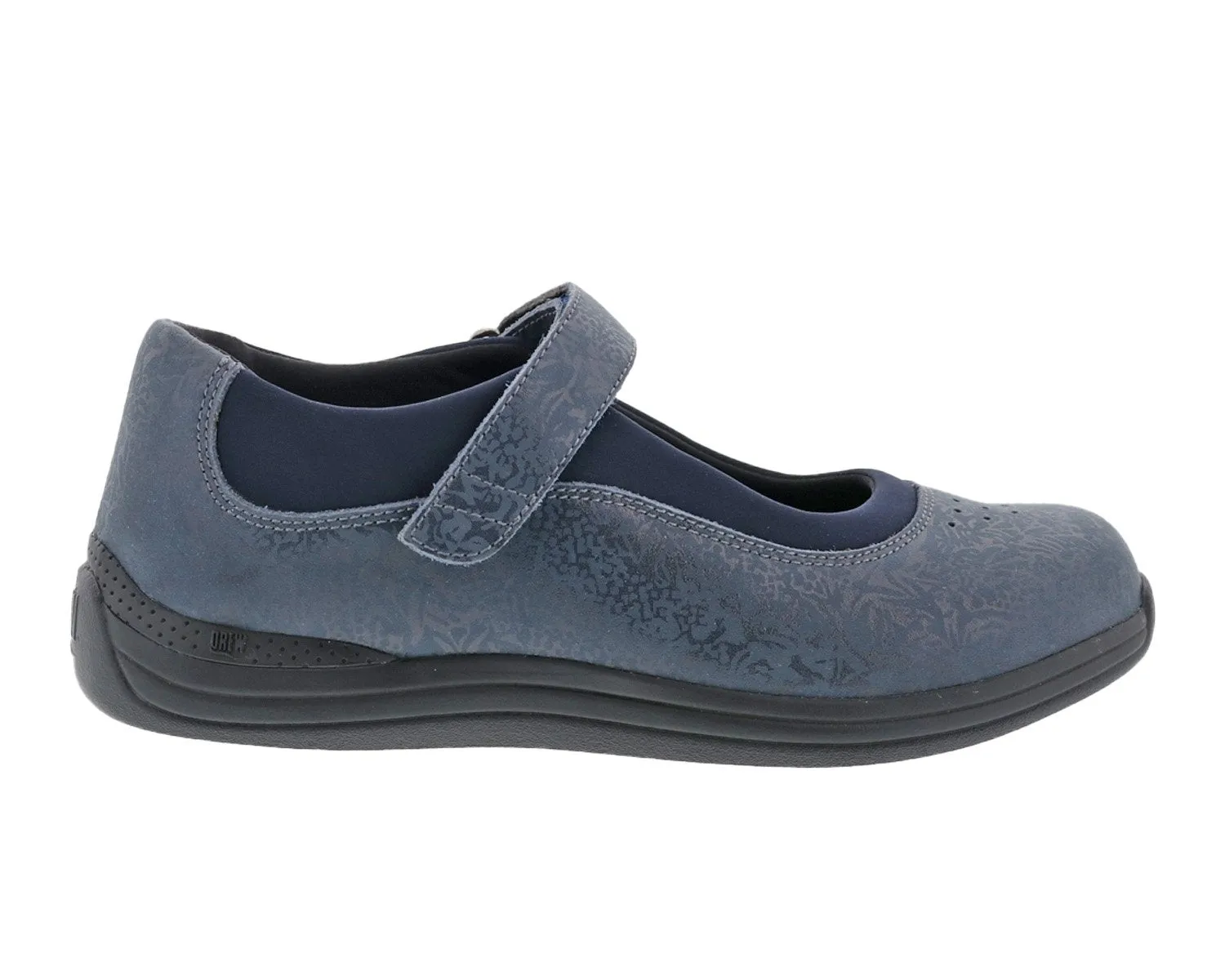 ROSE Navy Metallic Foil Leather