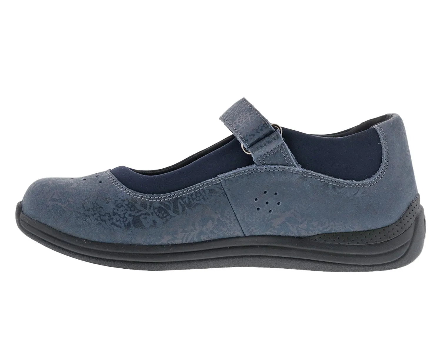 ROSE Navy Metallic Foil Leather
