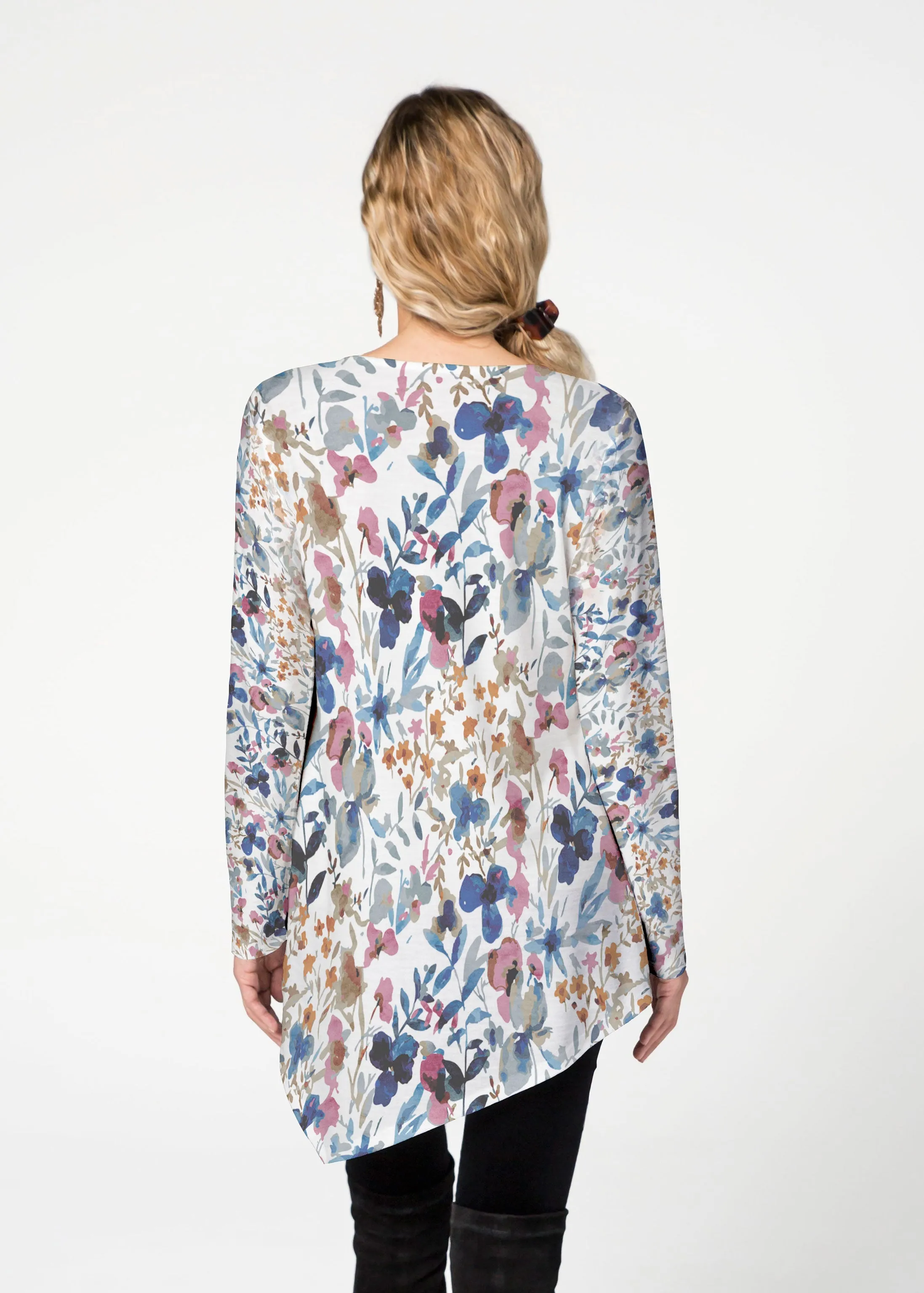 Rossa (8016) ~ Asymmetrical French Terry Tunic