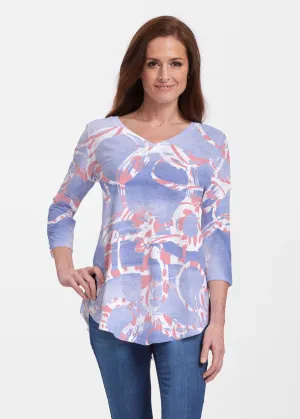 Round About Perri (16253) ~ V-neck Flowy Tunic