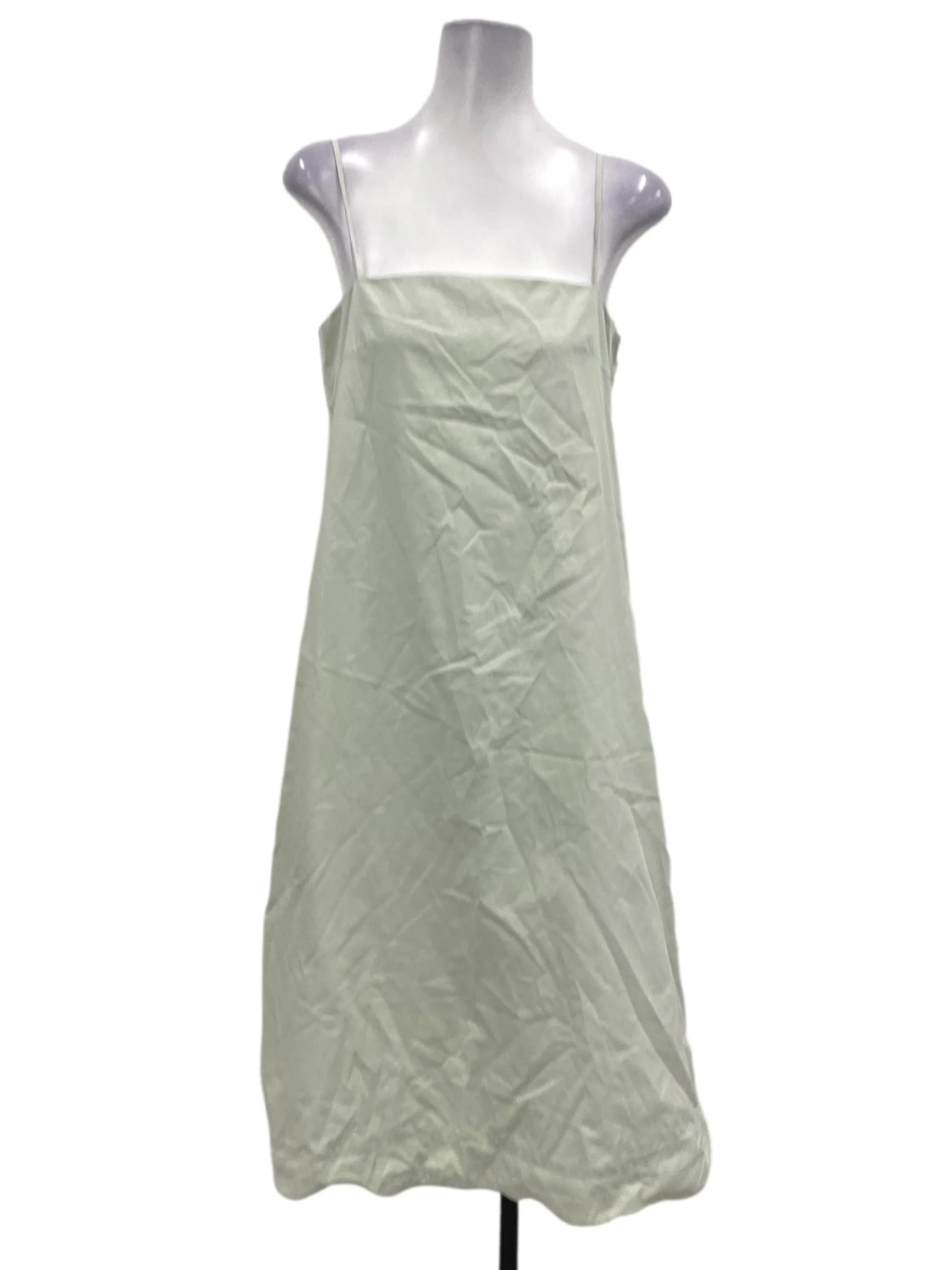 Sage Green Square Neck Spag Dress OSN