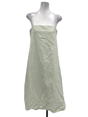 Sage Green Square Neck Spag Dress OSN