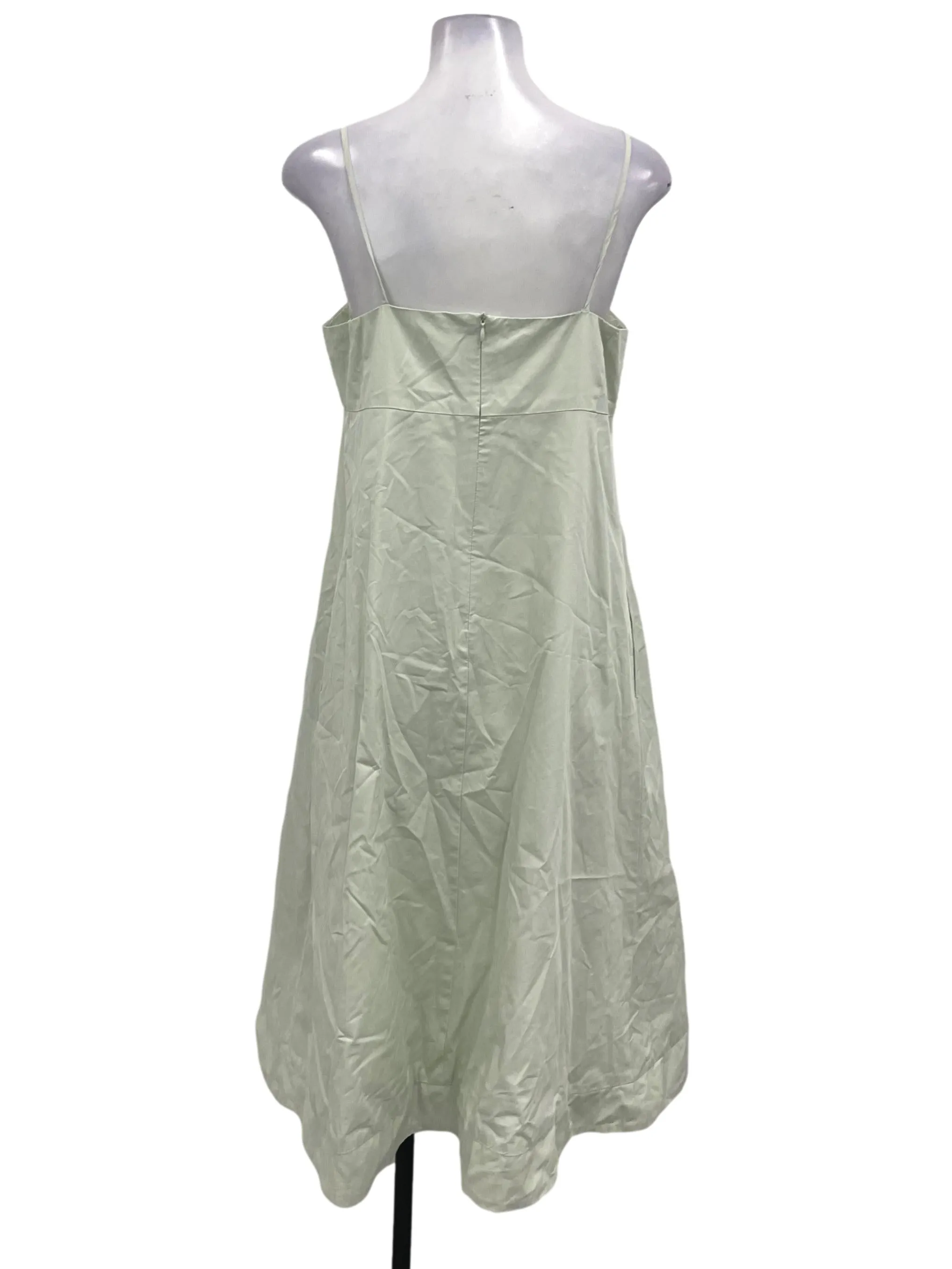 Sage Green Square Neck Spag Dress OSN