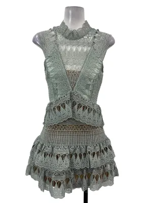 Sage Laced Sheath Dress