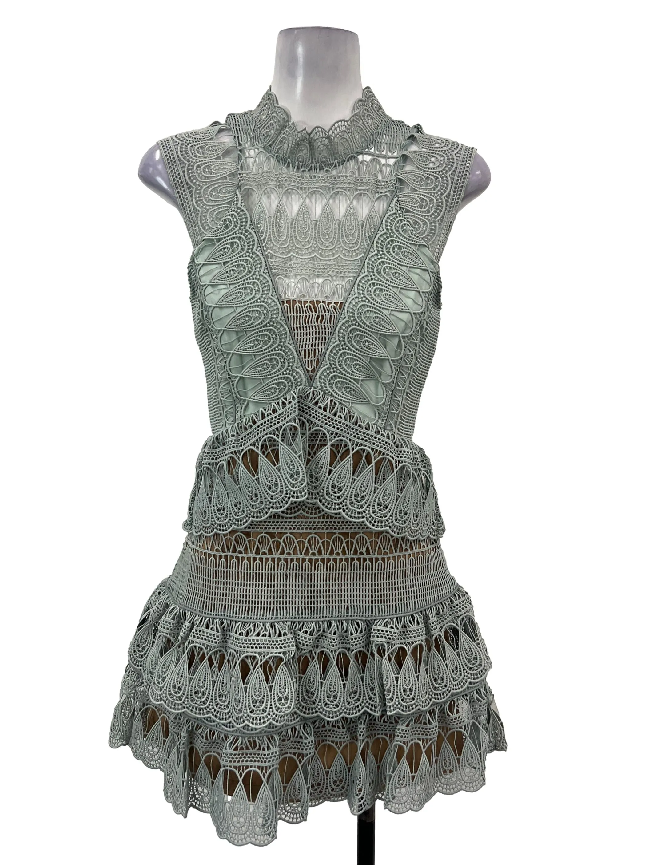 Sage Laced Sheath Dress