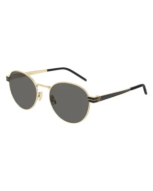 SAINT LAURENT | Monogram Unisex Sunglasses | Gold & Grey