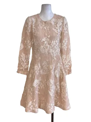Salmon Floral Laced Dress