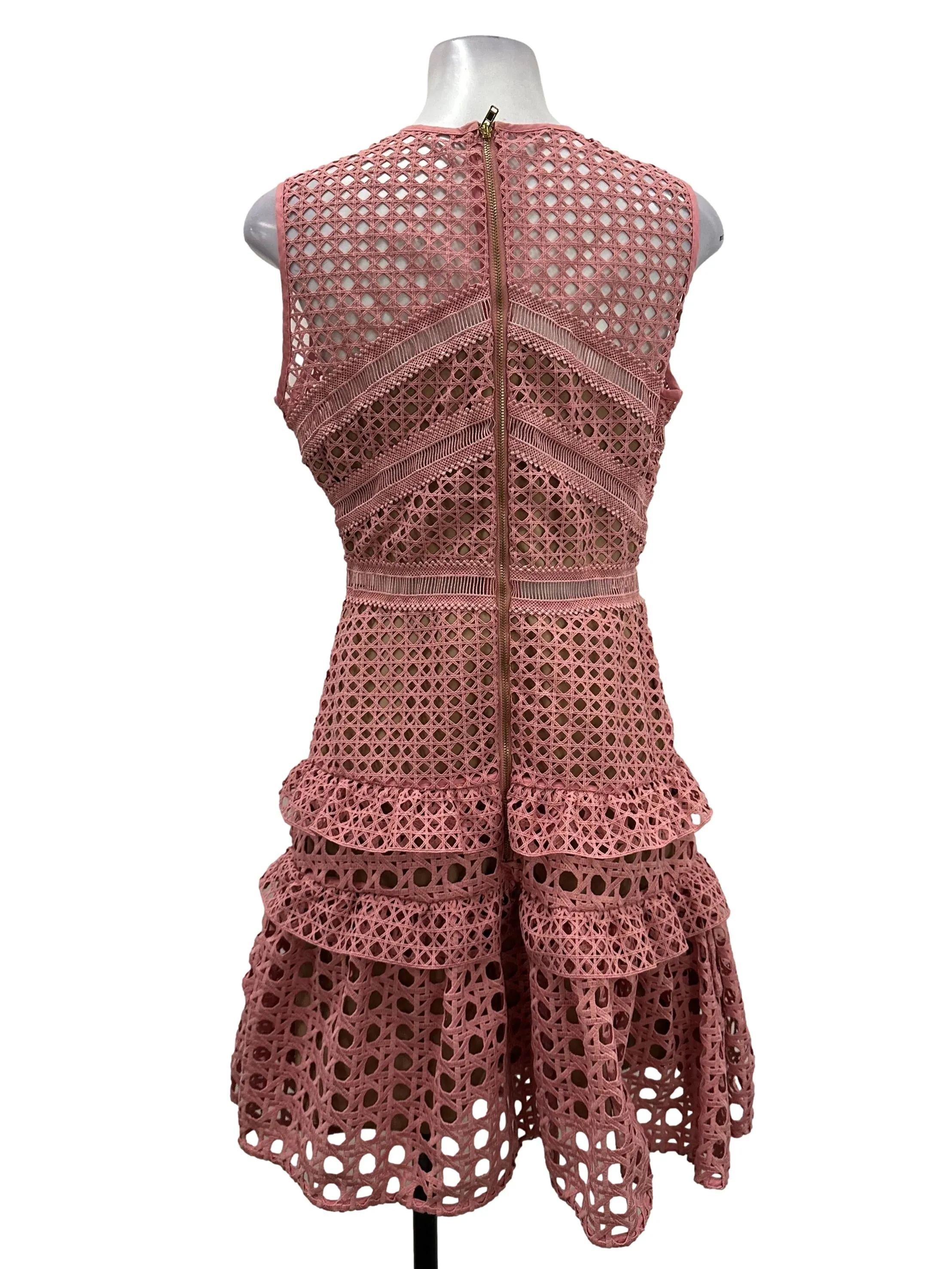 Salmon Pink Eyelet Dress