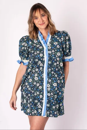 Samantha Floral Puff Sleeve Mini Dress