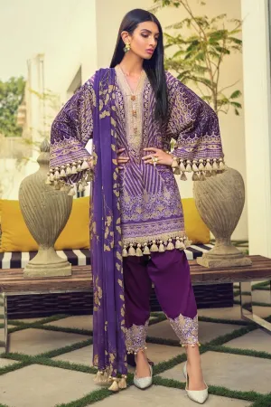 Sana Safinaz Lawn Dress in Purple Color #M0056