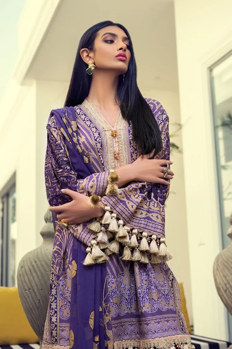 Sana Safinaz Lawn Dress in Purple Color #M0056